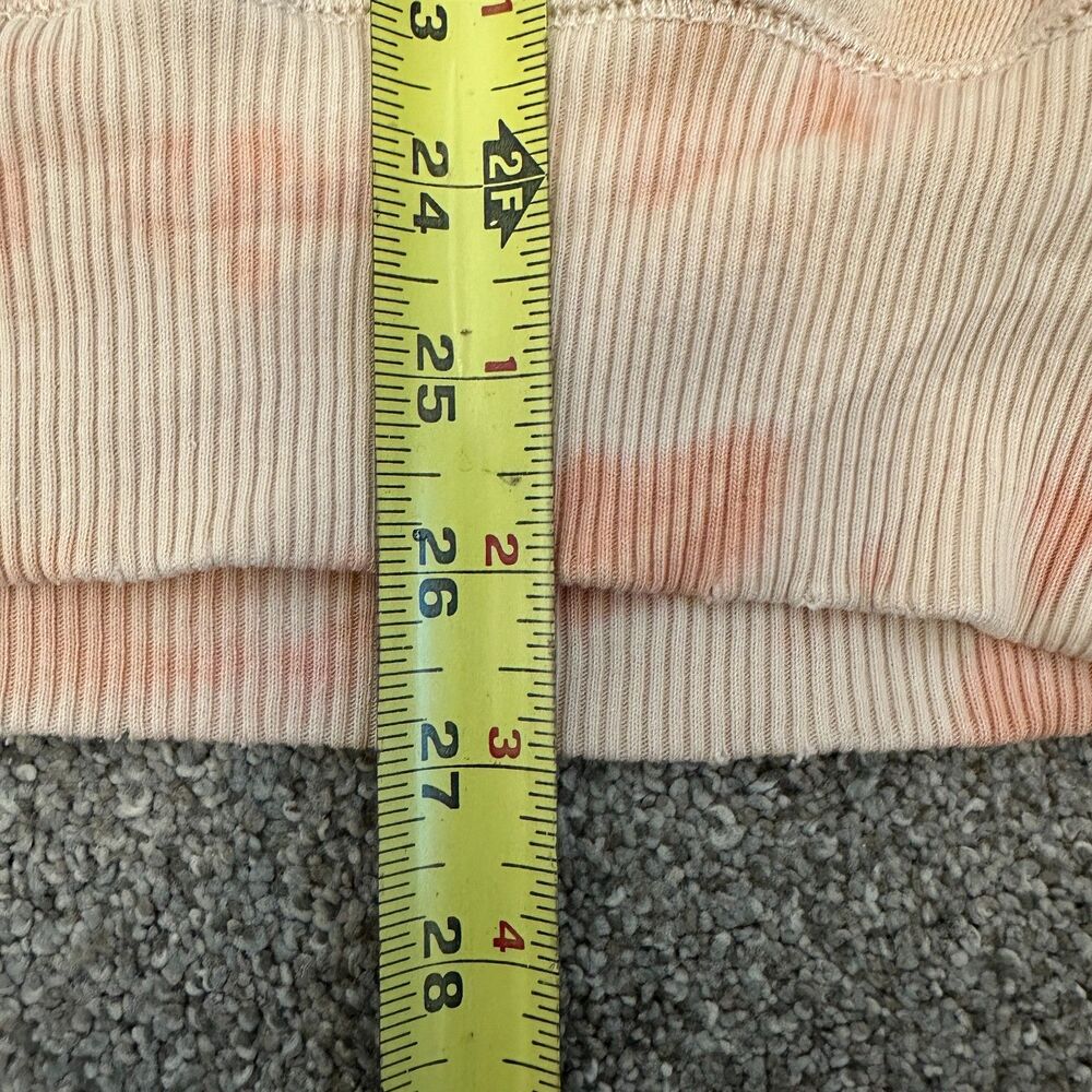 Aerie Tie Dye Graphic Sweatshirt Medium Please Just Trust Me Crewneck Peach - Picture 7 of 16